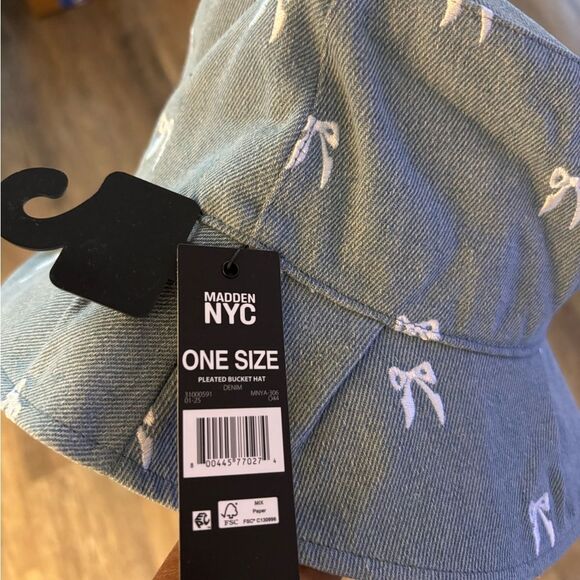 Madden NYC Denim Bucket Hat one Size New - Picture 2 of 7